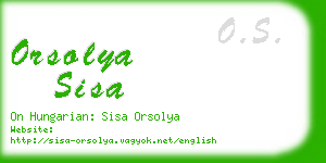 orsolya sisa business card